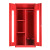 康迪普 应急物资柜钢制消防柜防汛救援器材存放柜防护用品设备玻璃展示箱 高1800*宽1000*深500红色