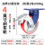 超重型脚轮蓝支架铁芯PU聚氨酯脚轮4寸5寸6寸8寸大载重万向轮 桔色