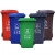 贤狮 户外垃圾桶大号容量工业分类脚踏室外带盖大型环卫箱干湿挂车垃圾桶 50L加厚；绿色 厨余垃圾