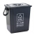 手提垃圾分类垃圾桶大号过滤网商用厨房专用厨余带盖拉圾筒20 15L圆桶灰色（带沥水篮）