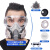 LISM防毒面具全面罩防尘面罩防工业粉尘全脸喷漆专用防护防烟氧气甲醛 6200双罐防尘面具+防雾大眼罩+8
