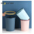 威佳Wellguard压圈垃圾桶北欧简约带压环办公室酒店物业塑料垃圾桶纸篓深蓝色中号