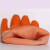 手套劳保加绒耐磨防刺防水防滑防油耐酸碱工业全浸塑专用杀鱼手套 特大号橘色颗粒止滑（XL）10双