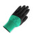 星工（XINGGONG）浸胶手套防滑舒适 掌胶尼龙半胶手套劳保手套 绿纱黑12付 XGS-J2