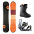 法国金鸡ROSSIGNOL 全能滑雪板单板套装含固定器单板鞋 REHWC29+RFF0006 板长145cm