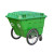 鲁识 物业400升户外垃圾桶带盖大号商用小区环卫保洁清运车手推收纳桶 400L垃圾车(白色)无盖