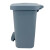 兰诗（LAUTEE）LJT-1283 脚踏垃圾桶 办公室商用带盖垃圾箱 灰色-40L