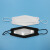 LISMkn95口罩3d立体透明唇语鱼型口罩防护不勒耳可视化无纺布聋哑人 白色5个装 均码