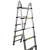 夜霸途 伸缩梯子消防应急救援人字梯铝合金加厚折叠梯便携多功能升降工程楼梯 1.6米+1.6米多功能两用人字梯