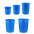 加厚周转箱物流筐仓库胶箱养龟箱可配盖储物收纳盒大号长方形塑料框 蓝色280L桶装水约320斤（带盖）