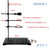 铁架台加厚自重4.0-4.6公斤滴定台方座实验支架配套烧瓶夹大小铁圈铝合金十字夹层析柱架配套双冷 国标一杆一座100cm