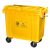660L升环卫户外垃圾桶大号分类带盖特大垃圾车小区物业垃圾箱商用 特厚加固耐摔款带盖 黄色