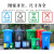 大号平口垃圾分类垃圾袋一次性可降解加大社区物业四色厨余塑料 红色有害垃圾90X110 50只