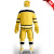 绿野客2022新款 棕熊队冰球服冰球训练服冰球衣冰球空白球衣 黄色 E032 XXXL(