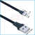 扁平USB弯头转Type-c公充电数据线2.0版本接头弯头左右直角软排线 AMST-CMST 1m