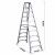 稳耐（werner）铝合金双侧人字梯3.7米登远加厚折叠双侧工程合梯登高梯T3512AS企业专享