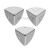 坚弓不锈钢包角90度护角直角木箱包装箱包边三面固定铁角码防撞角金属 7401-22 铁镀铬 箱子包角