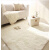 莎庭（SARTILL）可爱卧室地毯满铺床边毯前家用客厅茶几榻榻长方形可定制 短毛白色米白色 0.5x2米