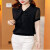 蔻辑（Kouji）短袖T恤女2023夏新款韩版女装设计感宽松洋气小衫冰丝针织衫上衣 短袖415黑色 M