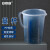 安赛瑞 量杯 蓝白双刻度塑料无盖量杯 实验室带把手计量杯 500ml有盖6A00667