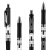 得力(deli)考试笔0.5mm按动中性笔办公签字笔 子弹头碳素水笔 黑色0.7mm 12支S02