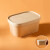 牛皮纸打包盒一次性餐盒便当盒子水果沙拉碗纸盒轻食野餐饭盒餐具 1000ml牛皮方形碗+纸盖=10套