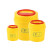 冰禹 BYlj-17 一次性安全环保利器盒 高密度聚丙烯锐器盒 医院黄色医疗垃圾桶 圆形5L 5个