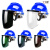 配安全帽式支架面屏面罩防护冲击头戴式焊帽电焊工专用烧氩弧焊接 支架+黑屏