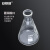 安赛瑞 玻璃三角烧瓶（2个装）螺纹口三角瓶直口锥形瓶实验室仪器100ml 含胶塞 600435