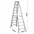 稳耐（werner）铝合金双侧人字梯4.3米登远加厚折叠双侧工程合梯登高梯T3514AS企业专享