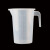 樵牧人 塑料量杯 塑料烧杯 实验室器皿 塑料刻度杯 2000ml（半柄有盖5个装） 