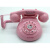 个性时尚创意用可爱复古电话机卡通电话固话有线座机定制 粉色