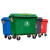 采易乐 环卫垃圾车大号加厚塑料垃圾桶户外物业小区移动垃圾箱 红色1100L08416