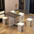 半个柠檬桌子 饭桌可折叠家用餐桌可移动伸缩长方形简易小户型多功能桌椅 1.2米长方形白+黑柜一桌四凳(软