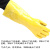 黄棉毛浸塑手套耐油手套耐酸碱加厚耐磨PVC劳工防水手套 28厘米耐油酸碱手套(东亚牌)