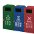 南 GPX-568-J 新国标不锈钢四色分类户外室内垃圾桶 果皮桶烟灰桶 新国标分类垃圾桶 可定制图标