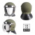 KELLAN 安全防护头盔帽战术头盔保安防暴头盔金属防爆钢盔磨砂绿色 均码
