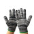 曼睩 黑色棉加密款60双 手套劳保棉纱线工作手套白尼龙黑手套耐磨加厚防滑ZA811
