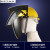 定制电焊面罩配安全帽式焊工防护面具防烤脸护脸全脸焊头戴式焊帽 单独屏(绿色)