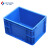 和一可塑 加厚款塑料周转箱可带盖EU物流箱筐欧标汽整理储物箱鱼缸过滤养龟鱼箱 EU10060蓝 1000*600*350mm