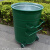 安赛瑞 垃圾桶 带轮挂车铁皮环卫桶 360L物业市政大号清洁箱 厚度2.0mm 绿色有盖 7F00217