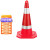 橡胶雪糕筒路障警示红白反光路锥形桶隔离墩道路施工高 高度63cm红体3斤