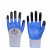 手套劳保工作耐磨防滑丁腈橡胶乳胶浸胶工地干活塑胶防水胶皮手套 君中艺蓝色加强指(12双) L