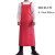 夏季薄款围裙定制印刷logo超市清洁做饭厨房防水防油围裙批发 双肩大号玫红色