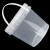 冰禹 加厚透明水桶 超密封塑料桶 酱菜桶涂料桶打包桶带刻度 5L全透明 BYyn-381