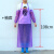 PVC围裙 防水放油透明围裙加厚厨房食堂水产工厂女简约加长耐围腰 紫色 中号PVC围裙2件