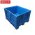 建功立业卡板箱1200*1000*780mm工业运输搬运箱仓储箱200292封闭式蓝色