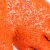 东亚807XL防滑止滑手套抓鱼杀鱼宰鱼渔业防水耐酸碱工业橡胶手套 5付装 加厚棉毛浸塑橘红色 XL男士号码