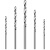 得豫工品 高速钢HSS直柄小麻花钻头 佛珠琥珀打孔微型小钻头 小钻头0.7mm(10只—桶) 