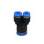 气管塑料快速插接头Y型三通变径PNY10-8/6-4/8-6/12-8 PW12-10 蓝色PNY8-6